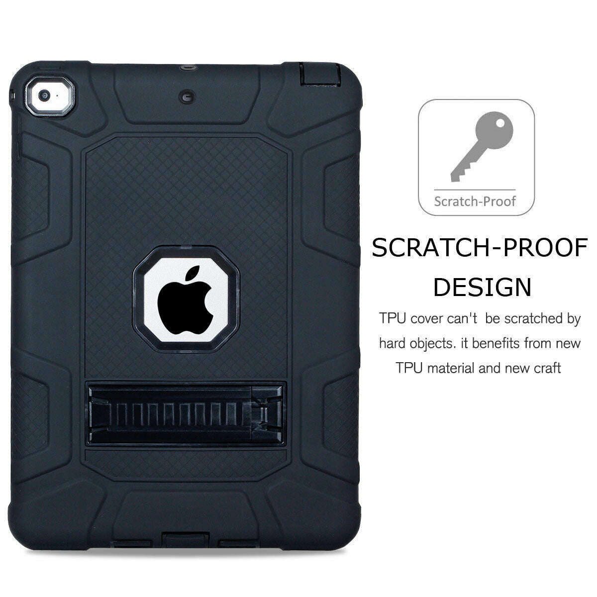 For iPad 2/3/4 Shockproof Rubber Stand Hard Case Cover