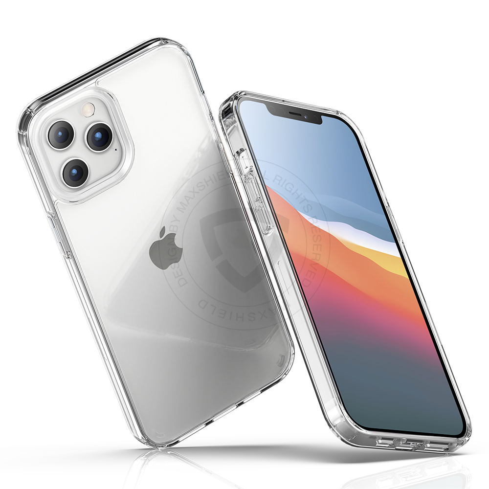MAXSHIELD For iPhone 12 Pro 6.1 Inch Case Heavy Duty Shockproof Clear Slim Cover+Free Screen Protector