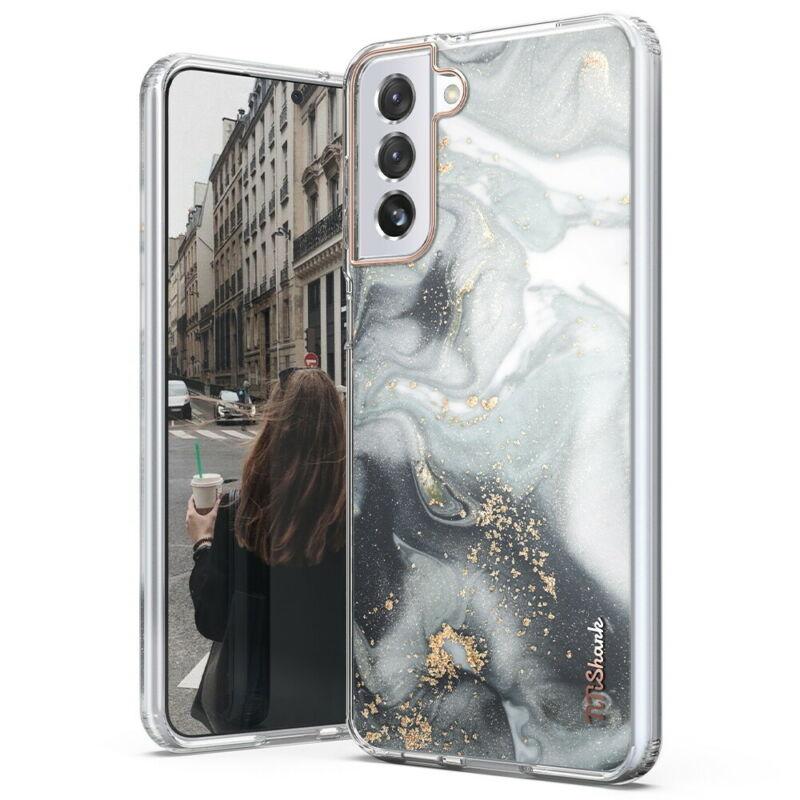 For Samsung Galaxy S21 Plus 5G Case Clear Slim Marble Shockproof Cover