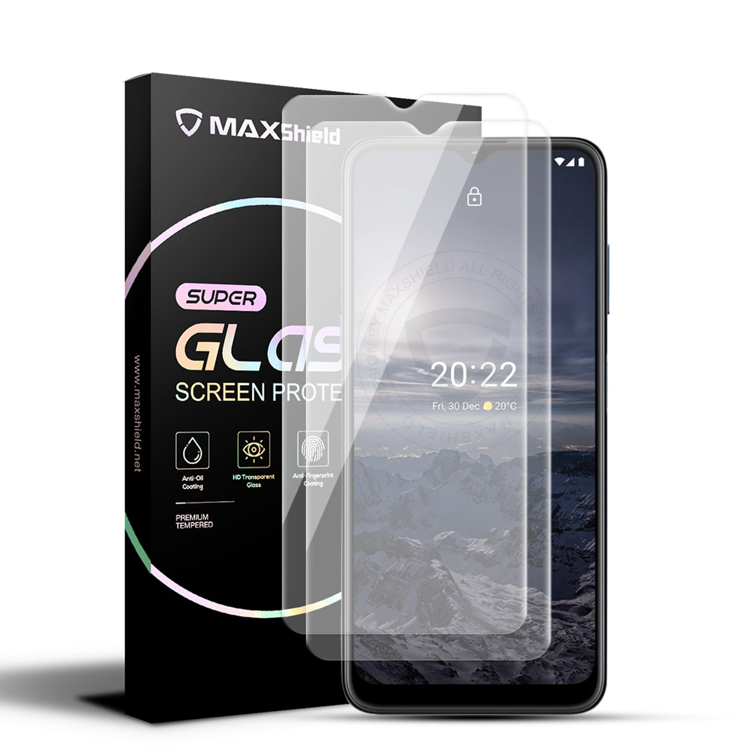MAXSHIELD For Nokia XR20 5G G21 G20 Full Cover Tempered Glass Screen Protector