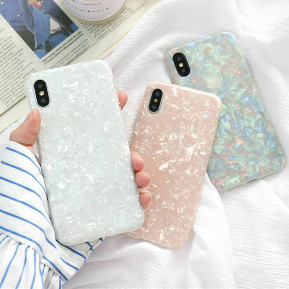 iPhone 8  Plus Soft TPU Case Marble Shockproof Silicone Gel Cover