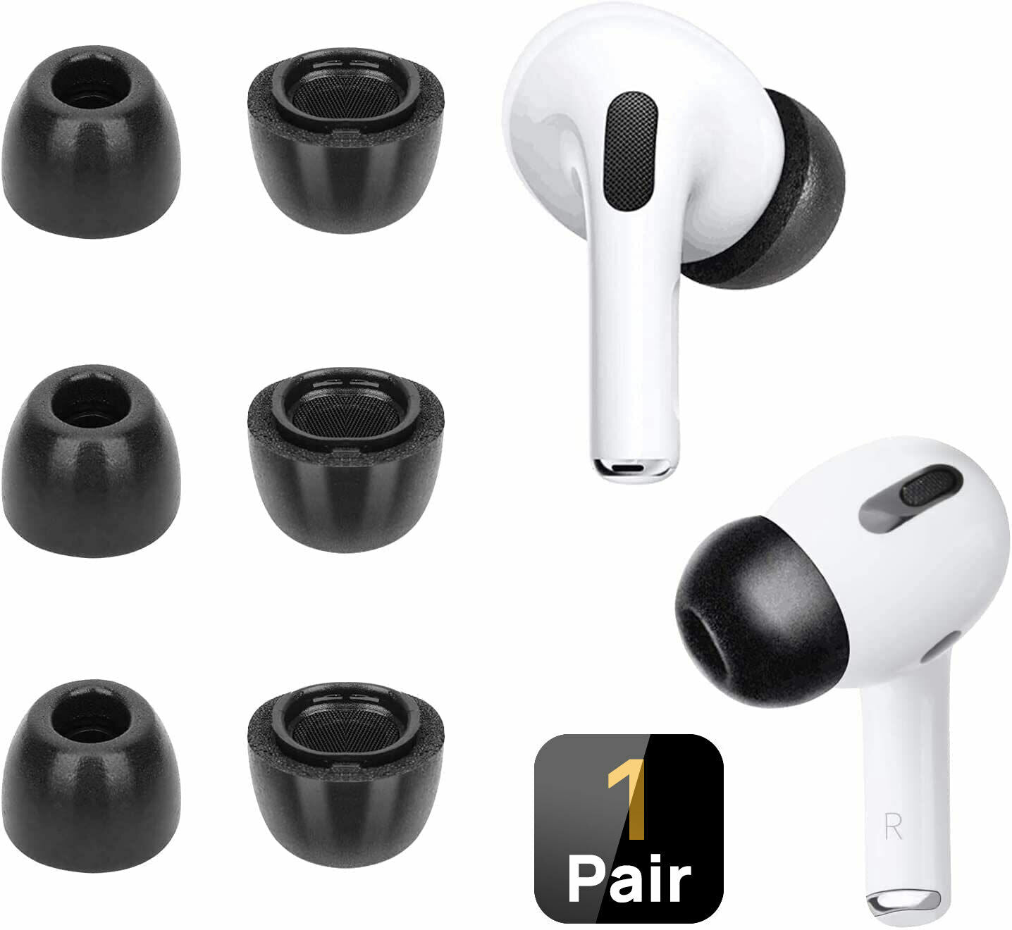 Replacement Memory Foam For AirPods Pro Earbuds Silicone Ear Tips Earphone