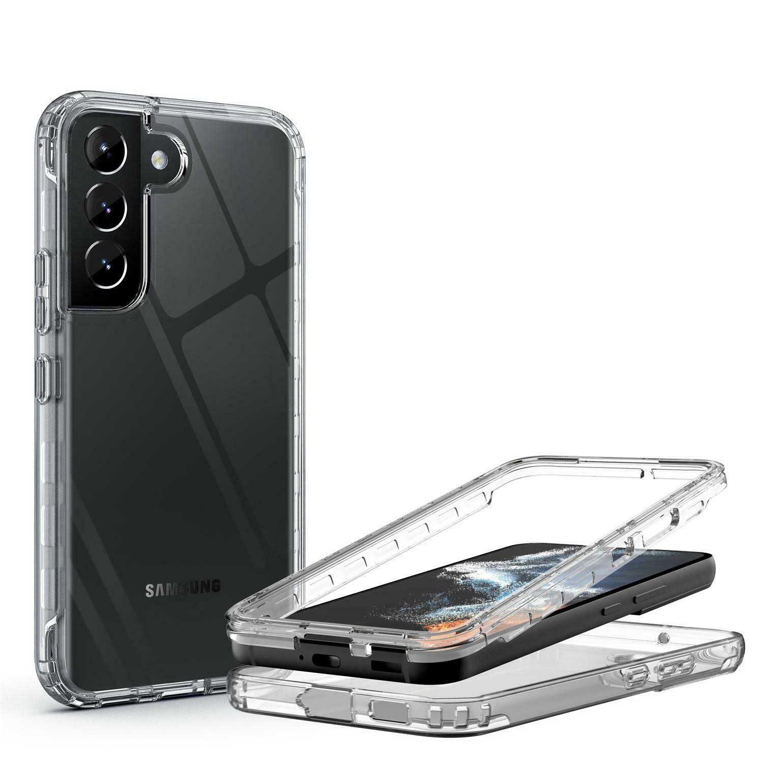 For Galaxy S21 Case Clear Shockproof Rugged 360 Full Body Cover