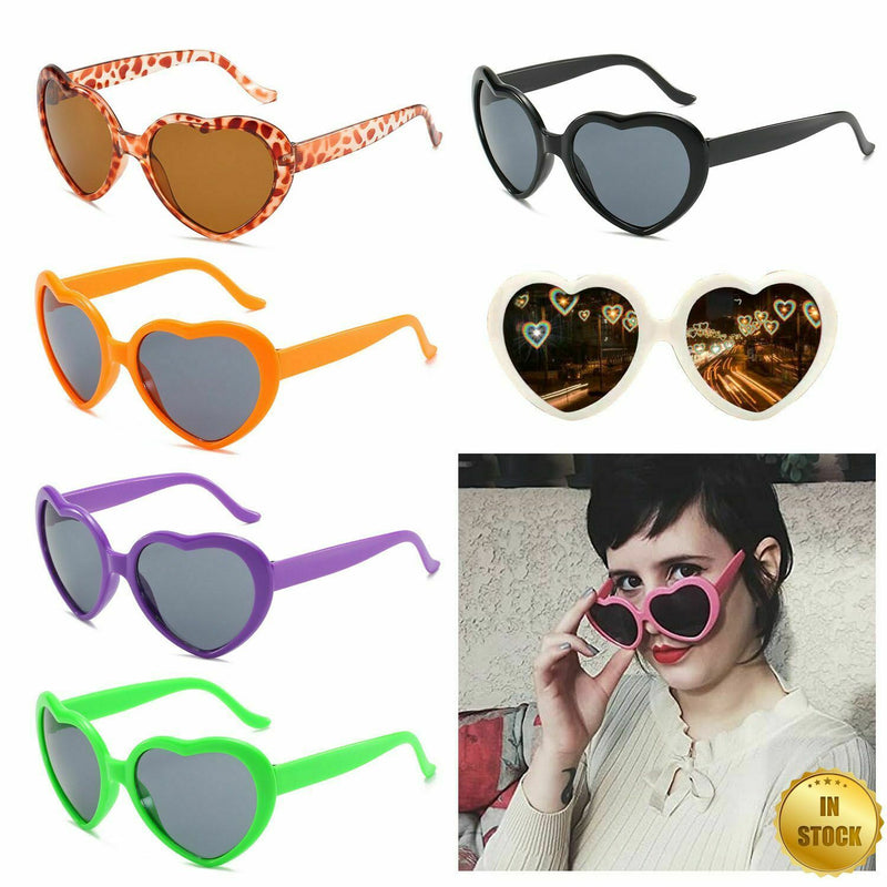 Effect Glasses Heart-shaped Diffraction Lights Become Love Image Sunglasses