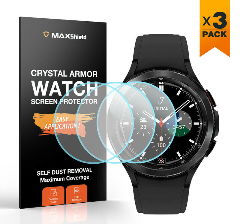 MaxShield Screen Protector for Galaxy Watch 4 Classic 40 42 44 46 Tempered Glass