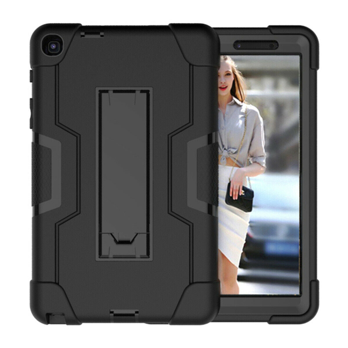 For Samsung Tab A 8.0 2019 SM-P200 P205 Military Hybrid Shockproof Stand Case
