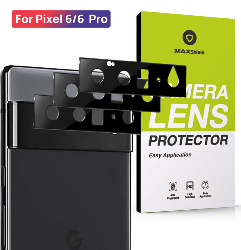 1/2 Pack For Google Pixel 6 Pro Tempered Glass Metal Full Camera Lens Protector