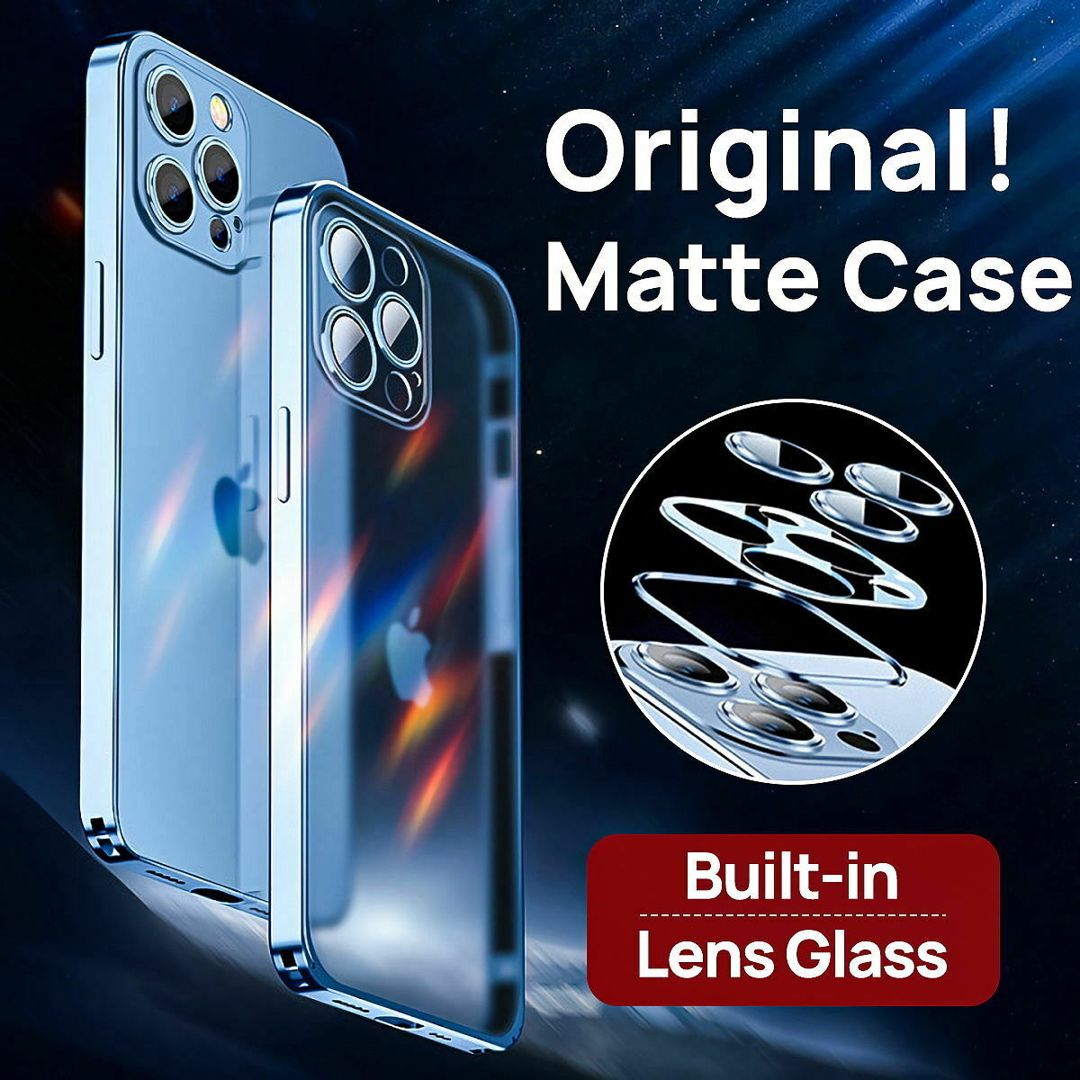 For iPhone 13 Pro Max Case 360° Shockproof Metal Plating Full Cover Protector