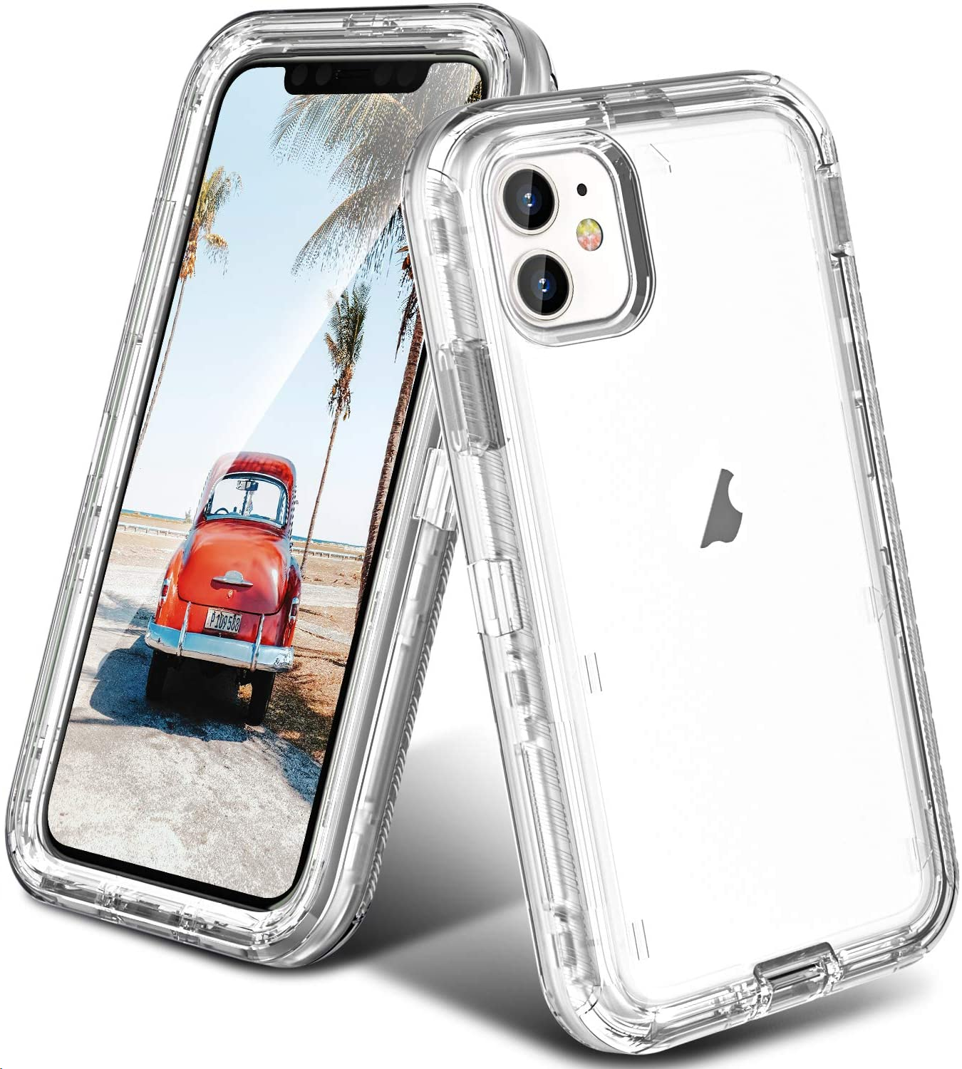 For iPhone 12 Pro Max Case Heavy Duty Shockproof 360 Full-body Clear Cover