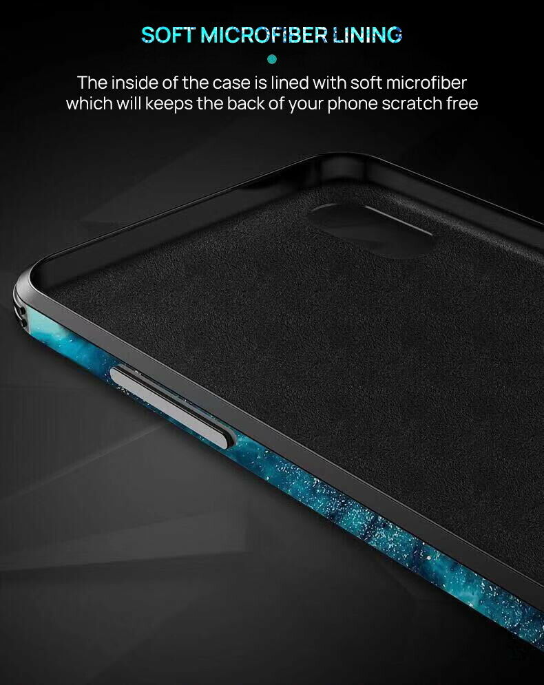 iPhone XS Case Shockproof Tough Glass Marble Soft Cover for Apple