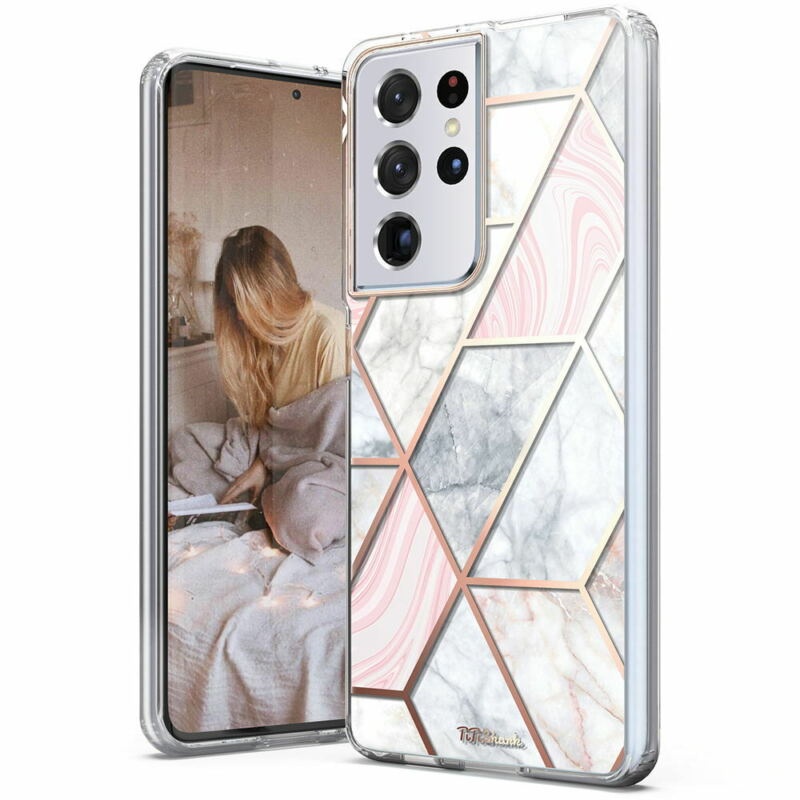 For Samsung Galaxy S21 Plus 5G Case Clear Slim Marble Shockproof Cover