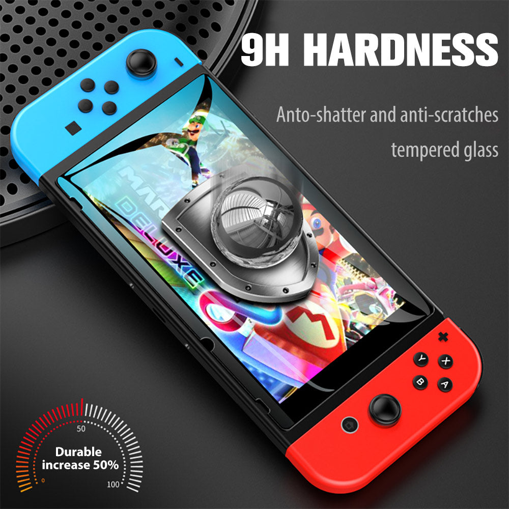 For Nintendo Switch/Lite Screen Protector MAXSHIELD 9H Full Cover Tempered Glass