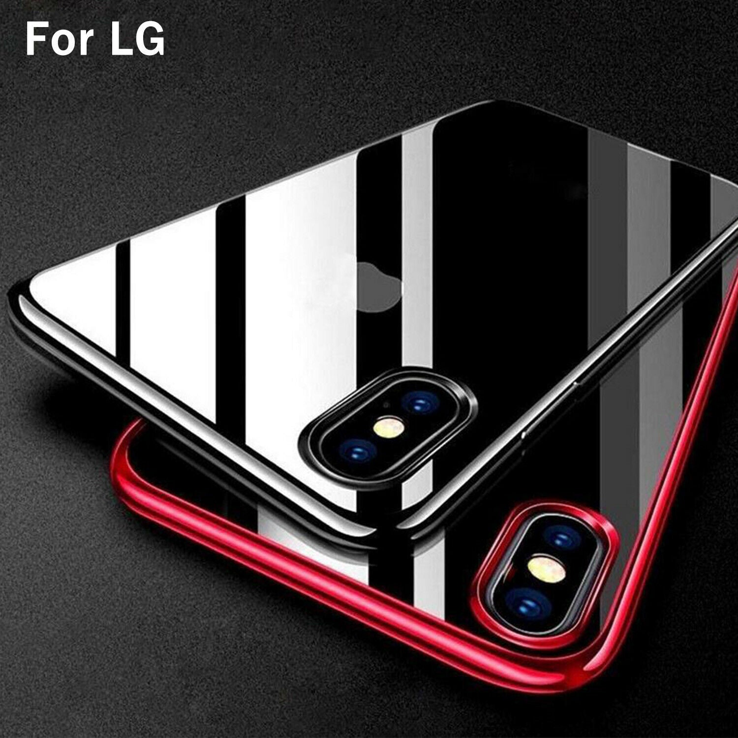 For LG V40 Case Luxury Plating TPU Clear Shockproof Thin Cover