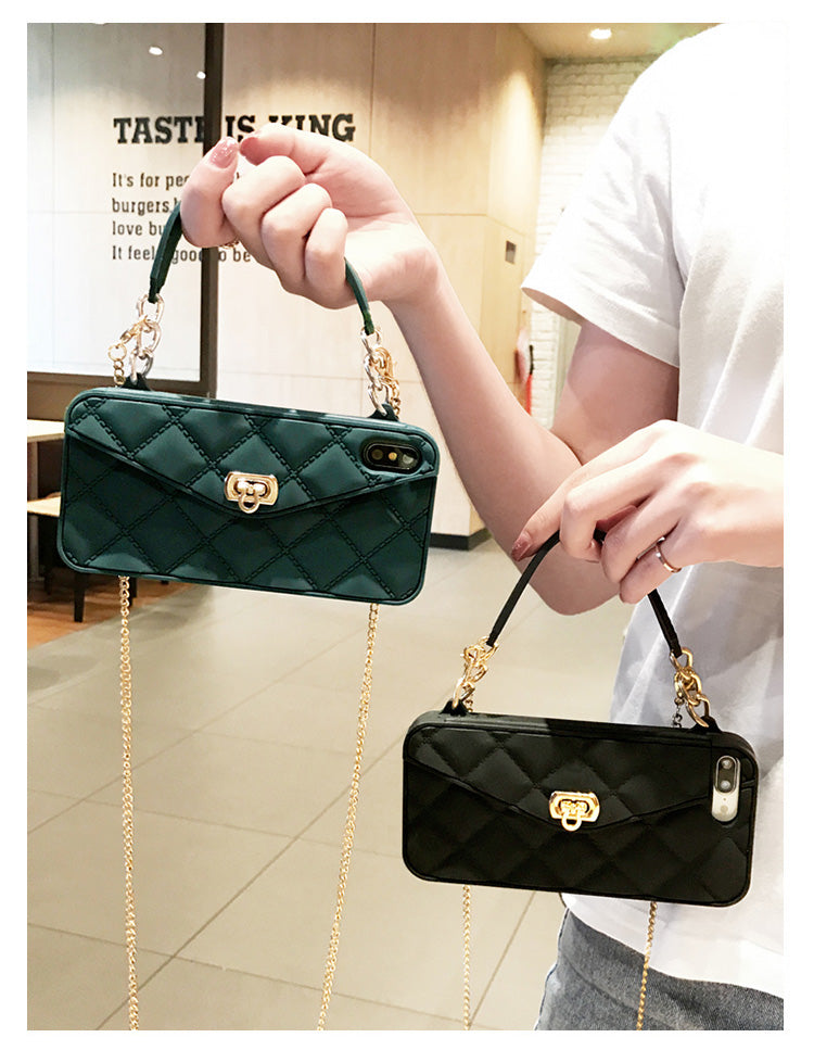 iPhone 11 Pro Case Shoulder Strap Card Wallet Silicone Cover