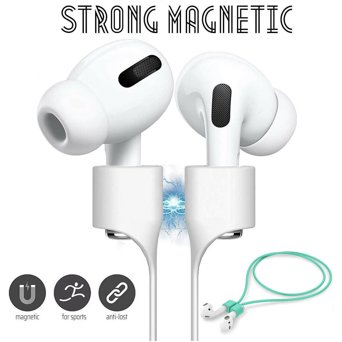 For Apple Airpods/Pro Anti Lost Strap String Rope Case Cover Ear Hook Earbuds