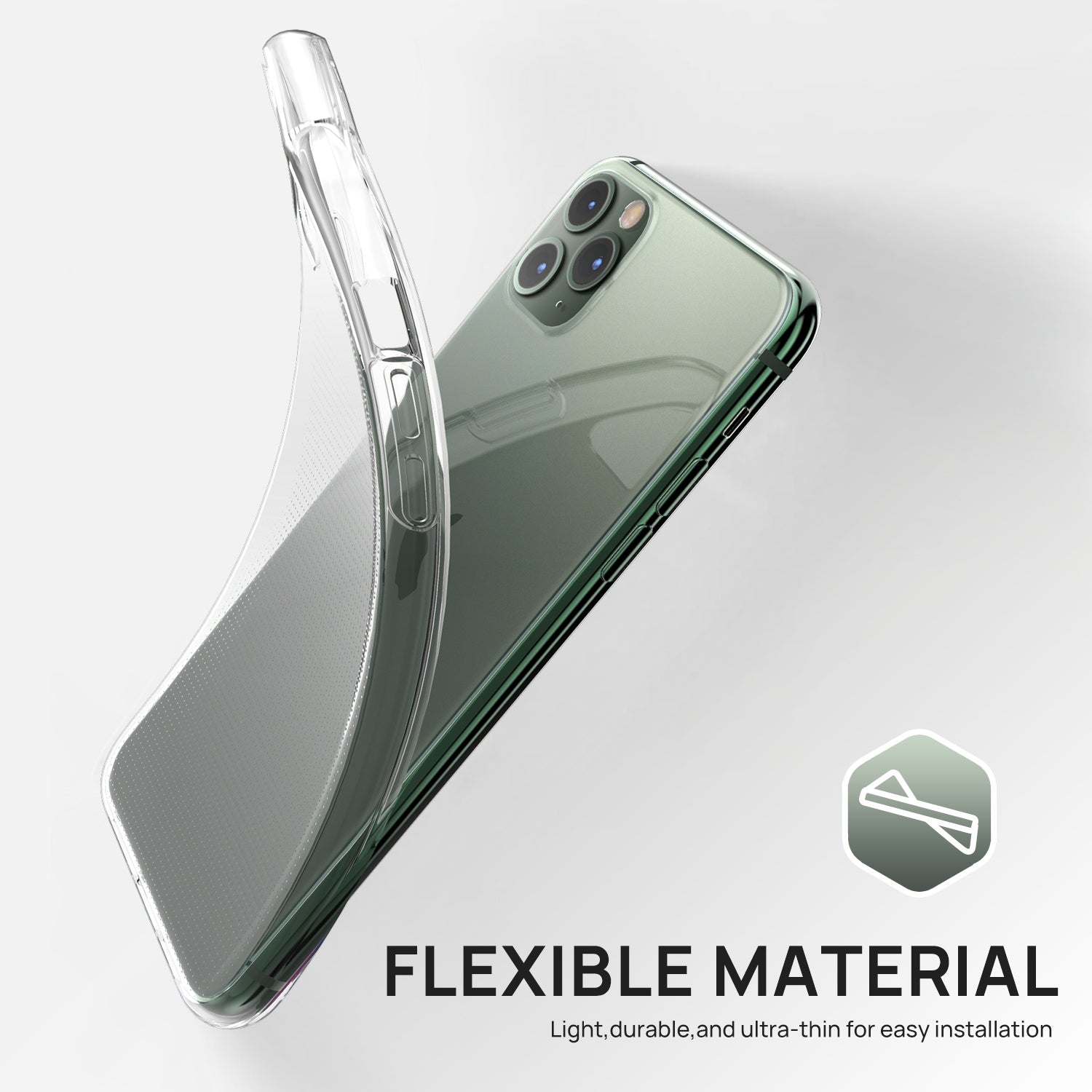 iPhone 11 Case MAXSHIELD Premium Soft Crystal Clear Cover for Apple