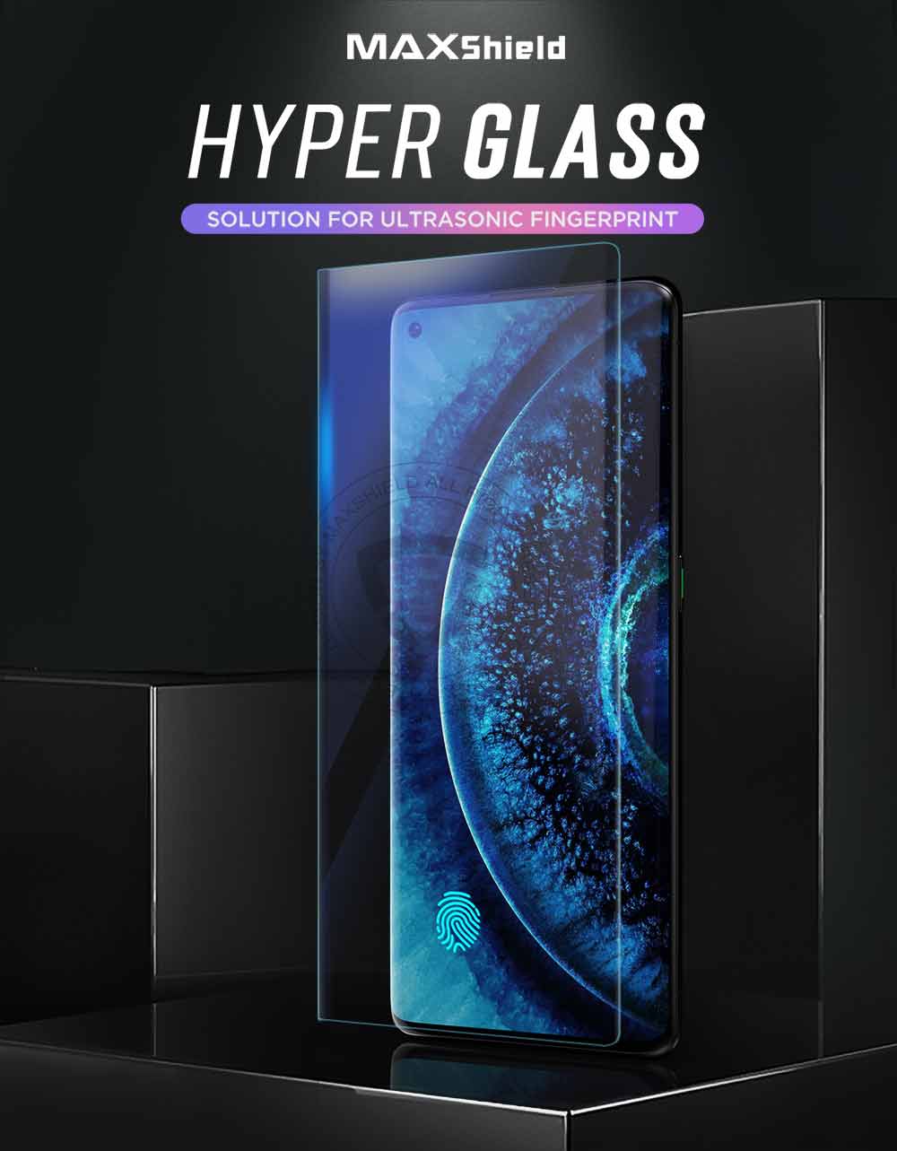 MAXSHIELD OPPO FIND X3 Neo Screen Protector Tempered Full Cover UV Glass