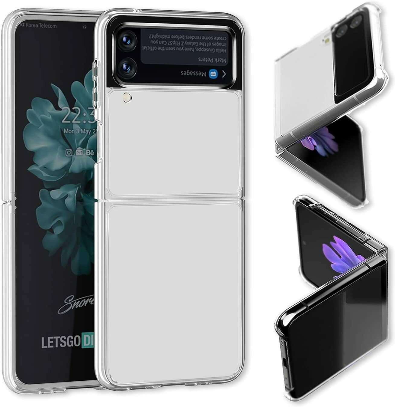 For Galaxy Z Flip 3 5G Case Shockproof Clear Slim Cover Case Screen Pro