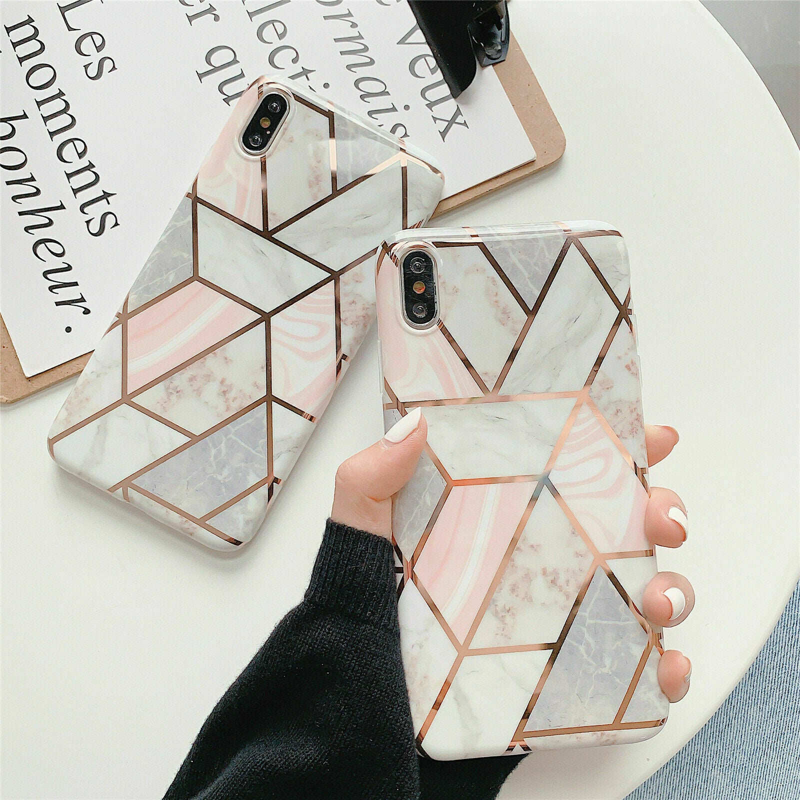 iPhone XR Case Shockproof Tough Marble Soft Cover for Apple