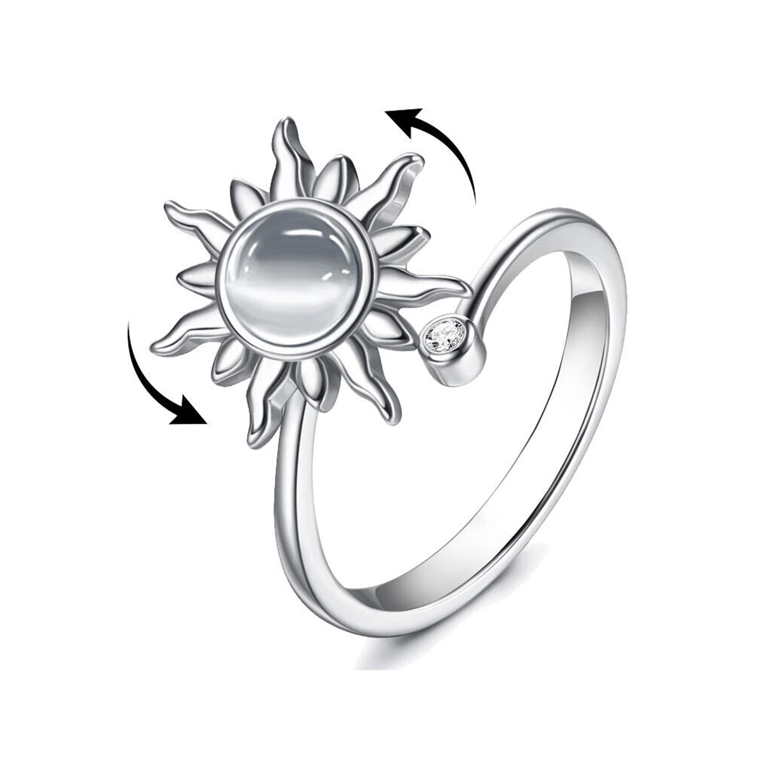 Anxiety Worry Fidget Spinner Ring Meditation Spinner Ring Adjustable Opening AU