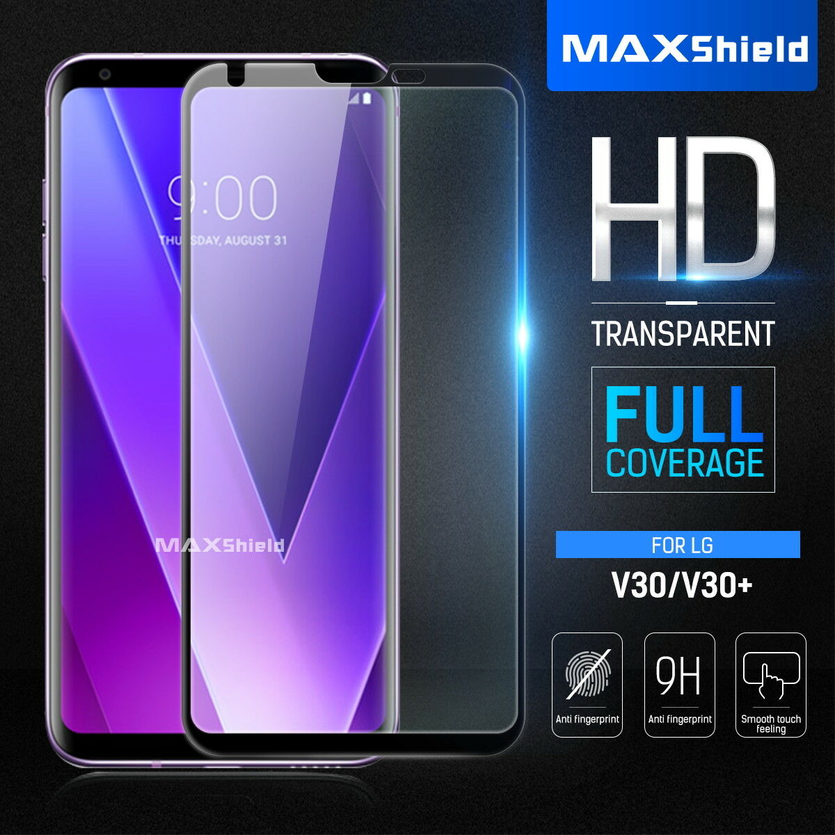 LG K50 MAXSHIELD Full Coverage Tempered Glass Screen Protector