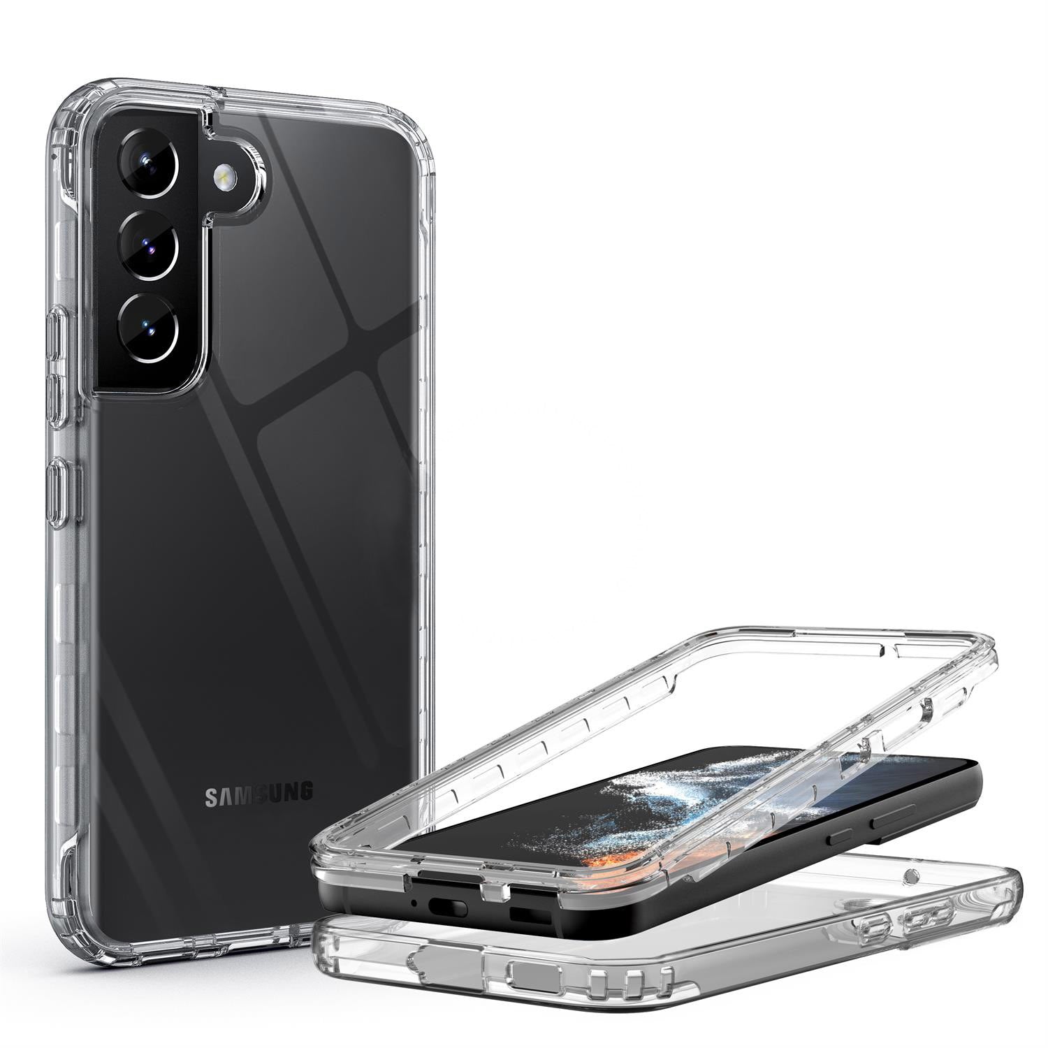 For Galaxy S22 Plus Ultra Case Clear Shockproof Rugged Slim 360 Full Body Cover