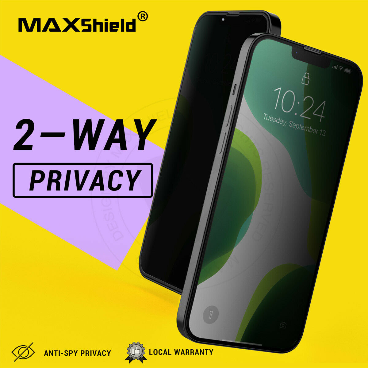 2X Anti-Spy Privacy Tempered Glass Screen Protector For iPhone 13 Pro Max Mini