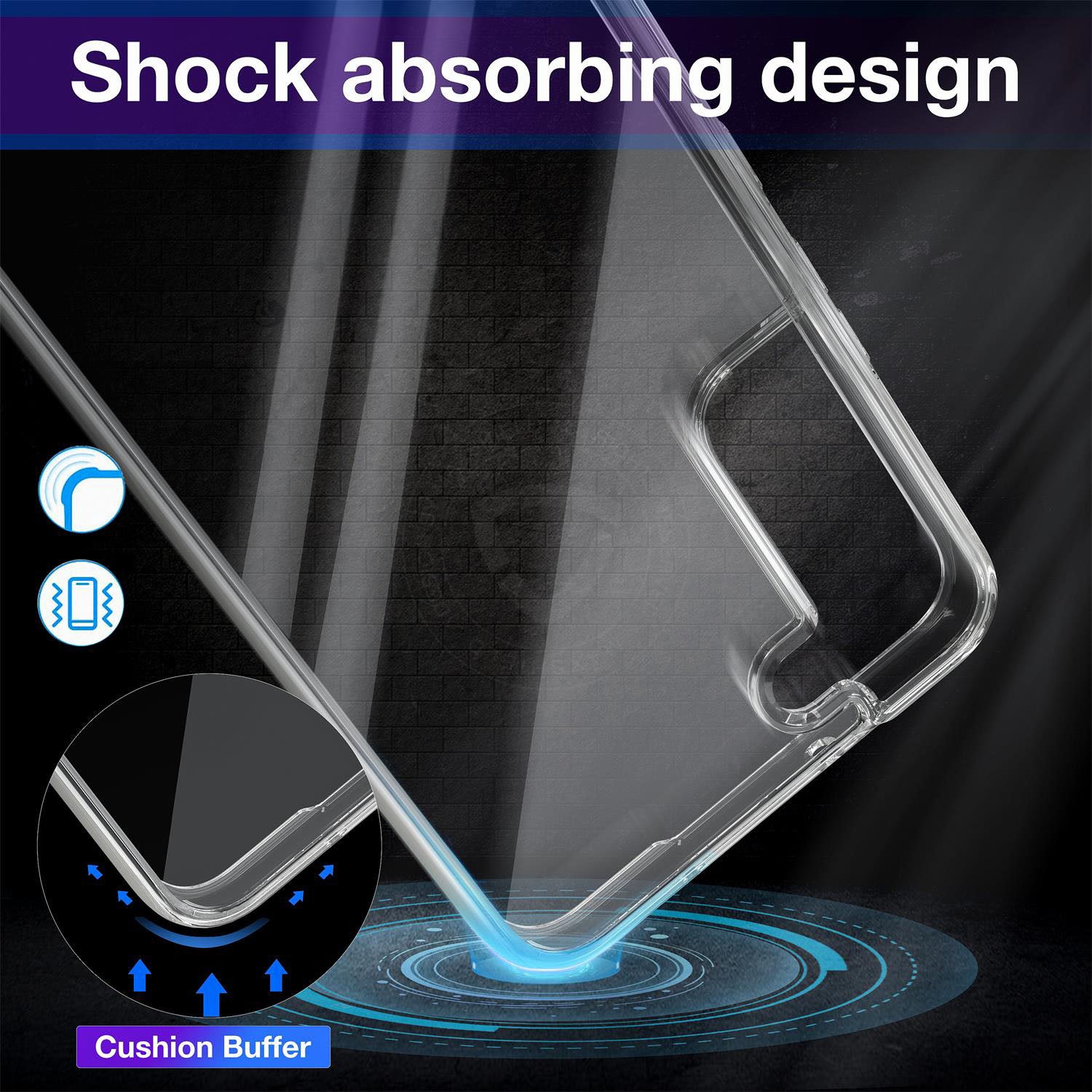 For Samsung Galaxy S22 Plus Case Crystal Clear Shockproof Slim Case Cover