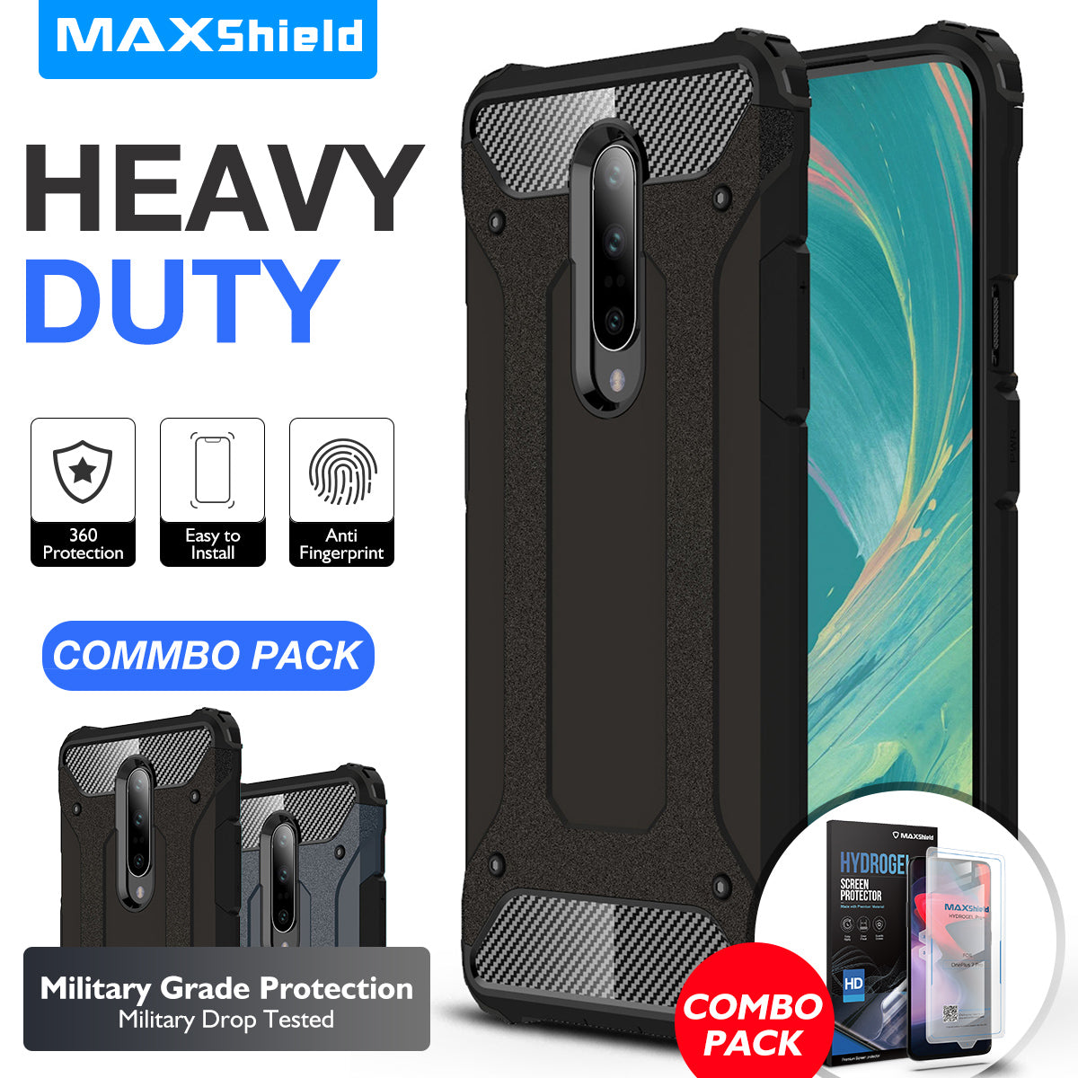 Oneplus 6T Case, Premium Flexible Soft Anti Slip TPU Cover