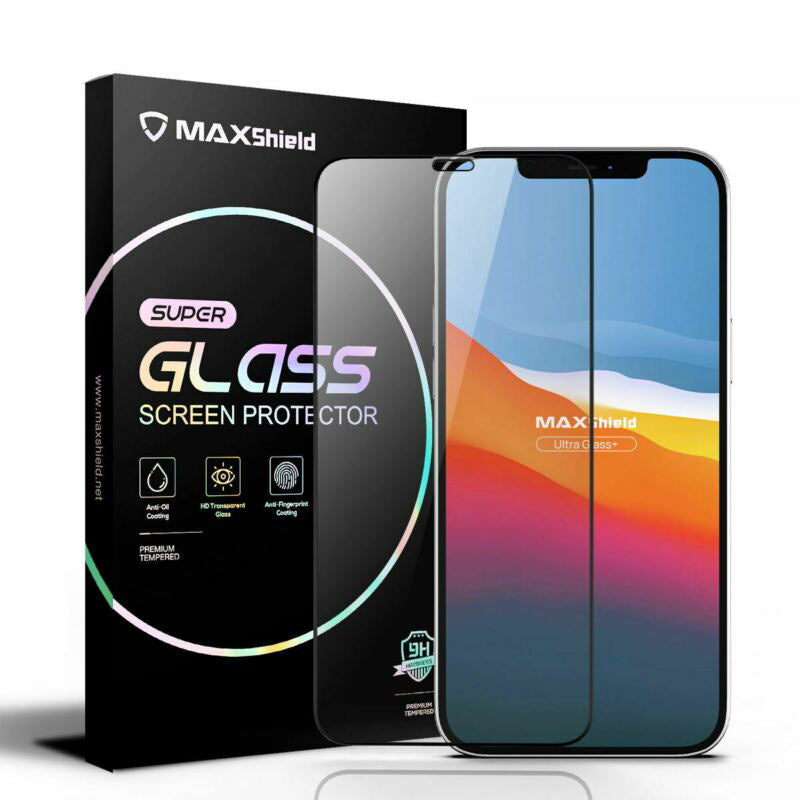 2 Pack For iPhone 12 Pro Full Coverage Tempered Glass Screen Protector