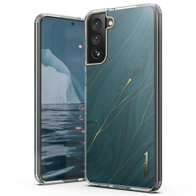 For Samsung Galaxy S21 Plus 5G Case Clear Slim Marble Shockproof Cover