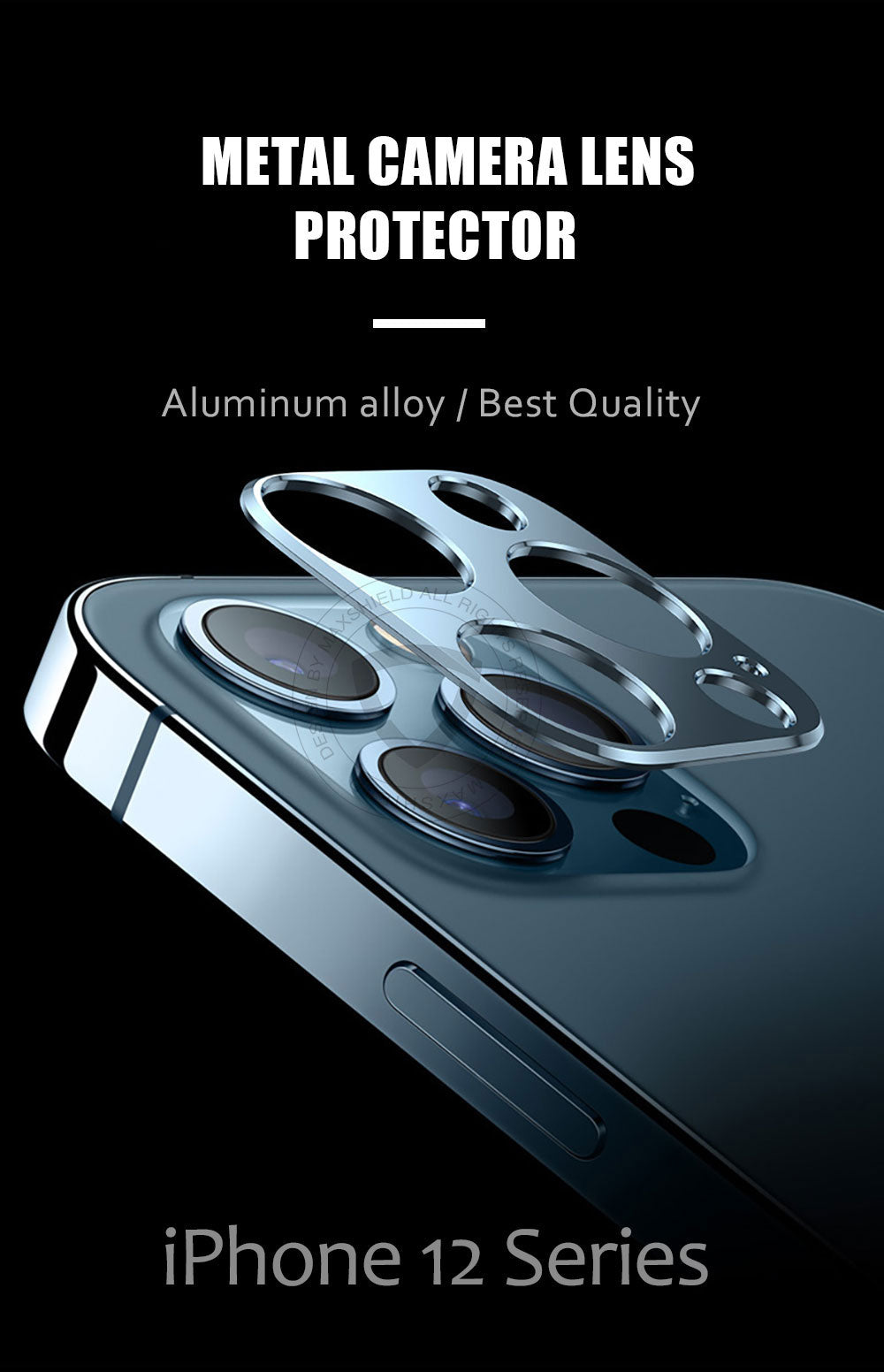 For Apple iPhone 12 Camera Lens Aluminium Metal Glass Screen Protector