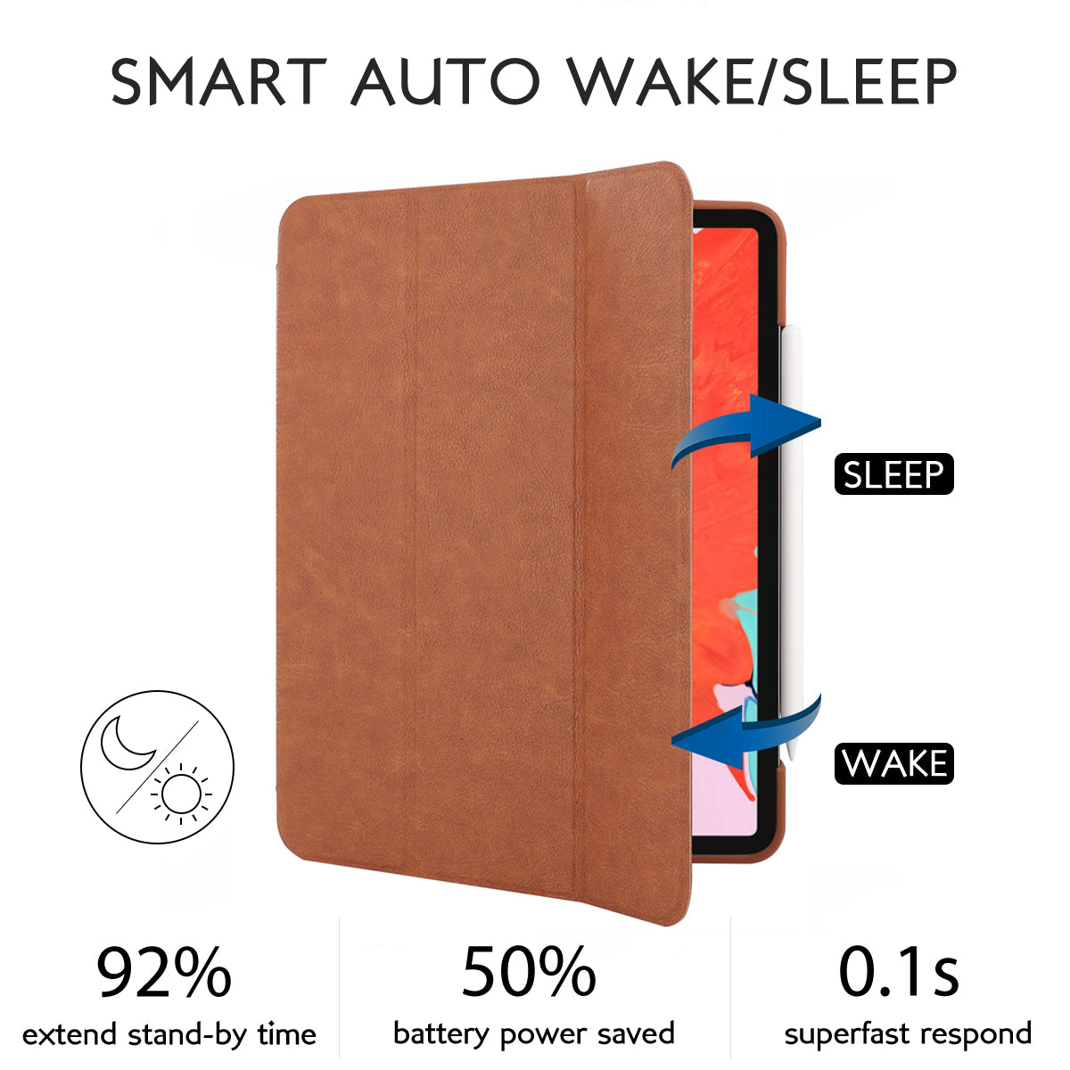 Copy of iPad Pro 9.7 ''10.5 ''11" 12.9'' 2017 2018 2020 Magnet PU Leather Smart Case Cover Sup Pencil Charging