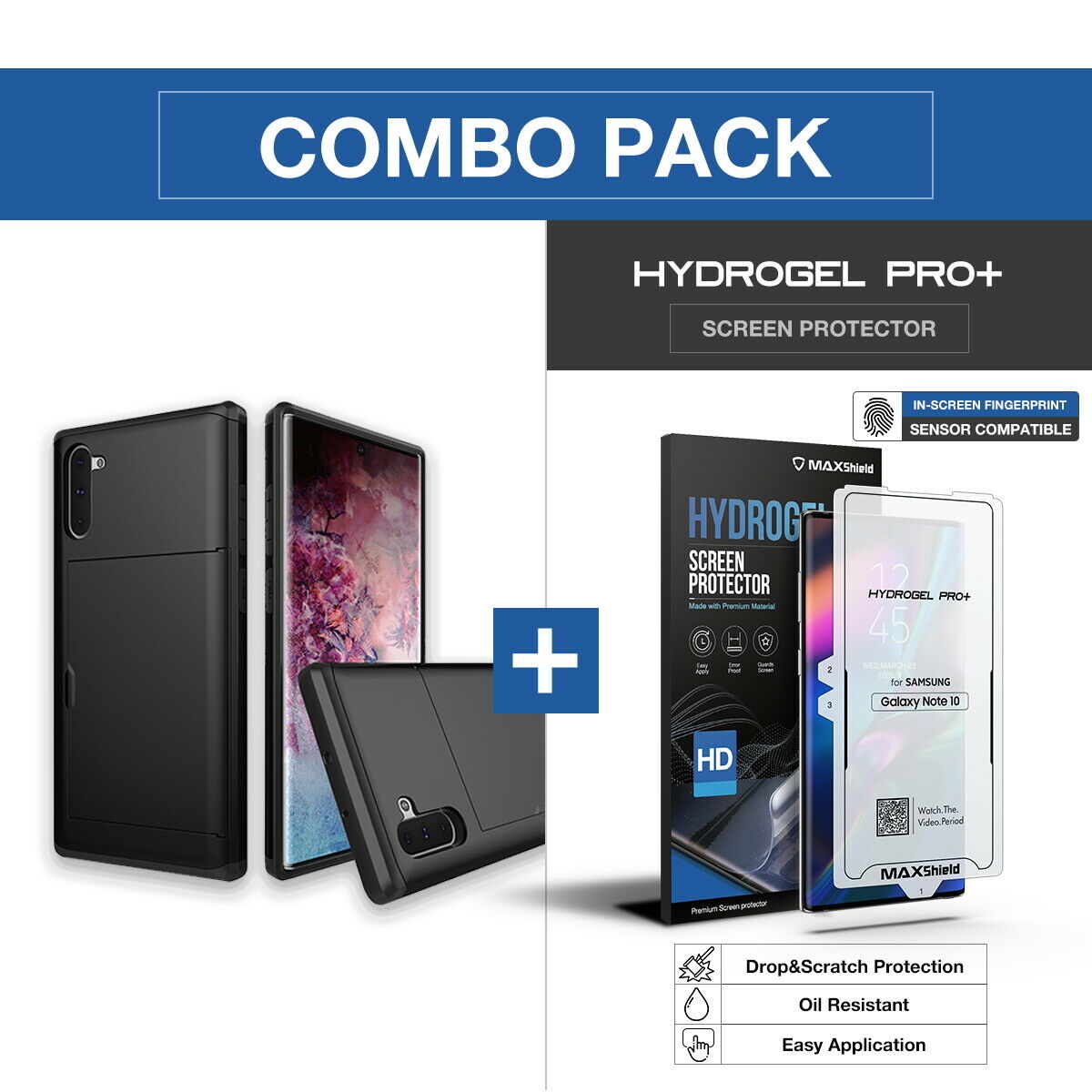 Samsung Galaxy Note 10 Plus Case Maxshield Slim Shockproof Bumper Cover