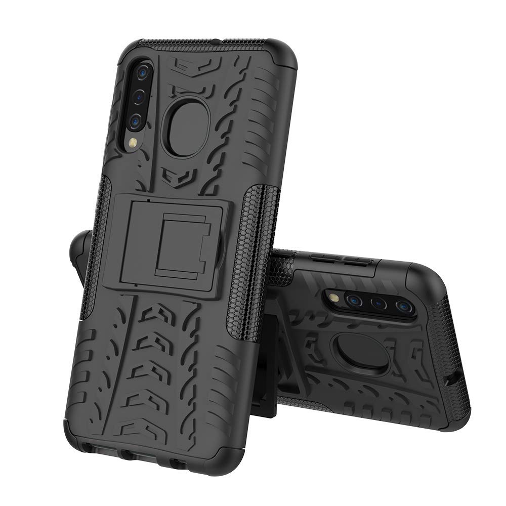 Samsung Galaxy A70 Heavy Duty Tough Shockproof Strong Rugged Anti-Knock Kids Protective Case Cover (Black)
