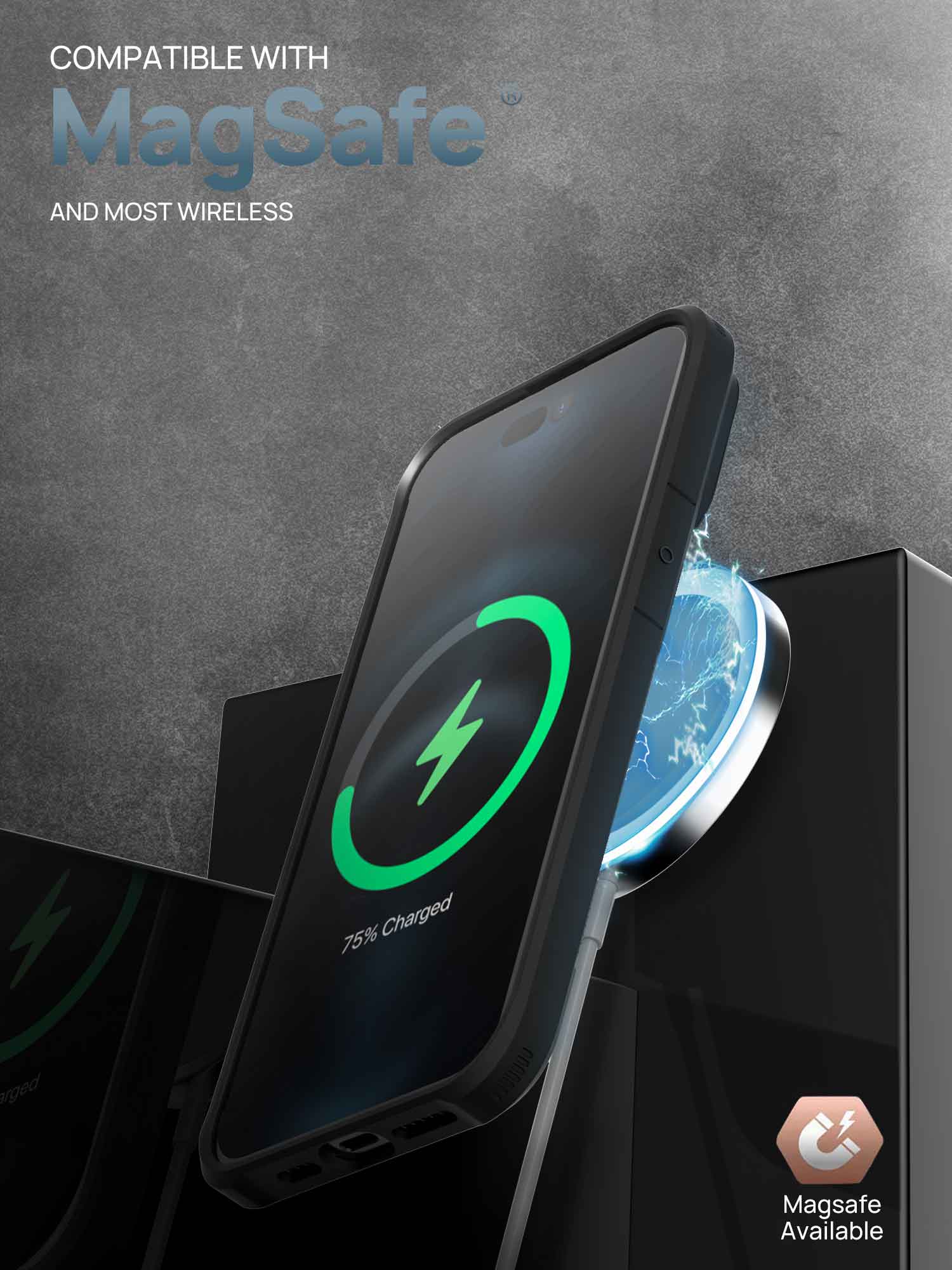 MAXSHIELD For iPhone 14 6.1inch Case，Heavy Duty Shockproof Clear Slim Clear Hard Case Cover