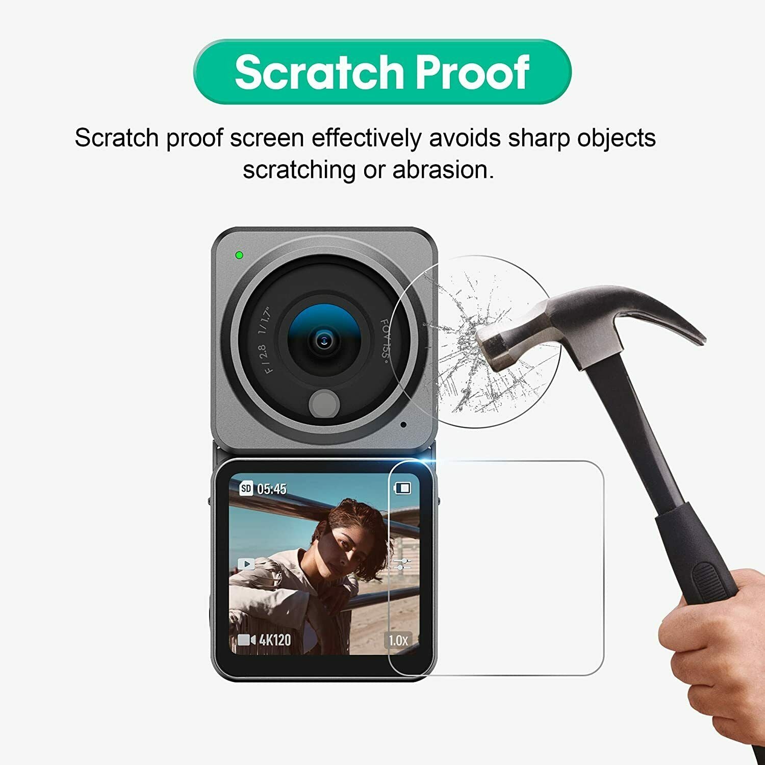 Tempered Glasses Screen Protector for DJI Action 2 Power Dual-Screen Combo Film