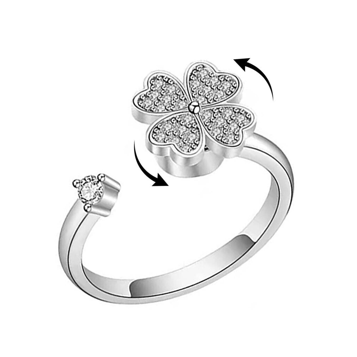 Anxiety Worry Fidget Spinner Ring Meditation Spinner Ring Adjustable Opening AU