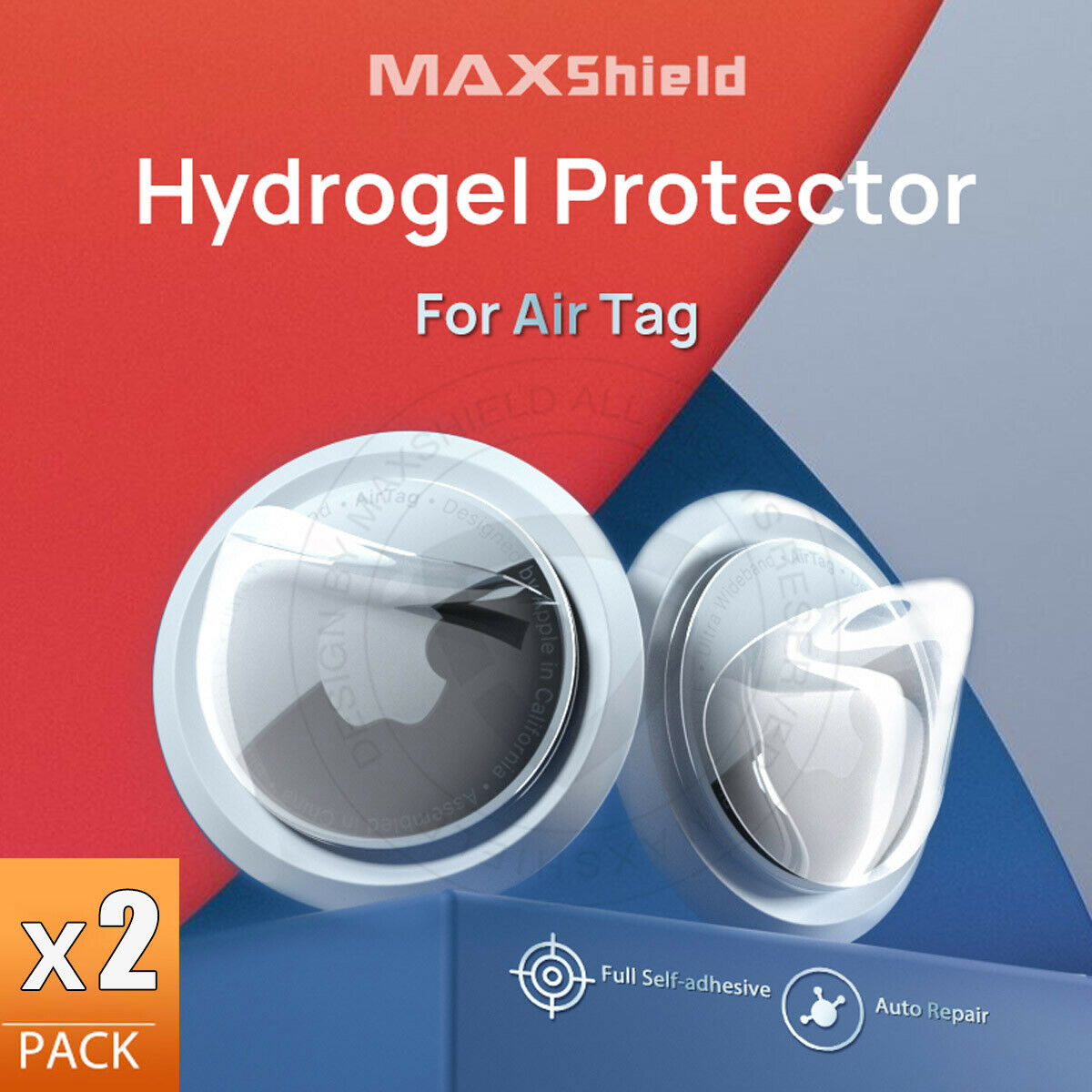 2x Fr Apple Air Tag Protective Hydrogel Film Protector Anti-Scratch AirTag Cover