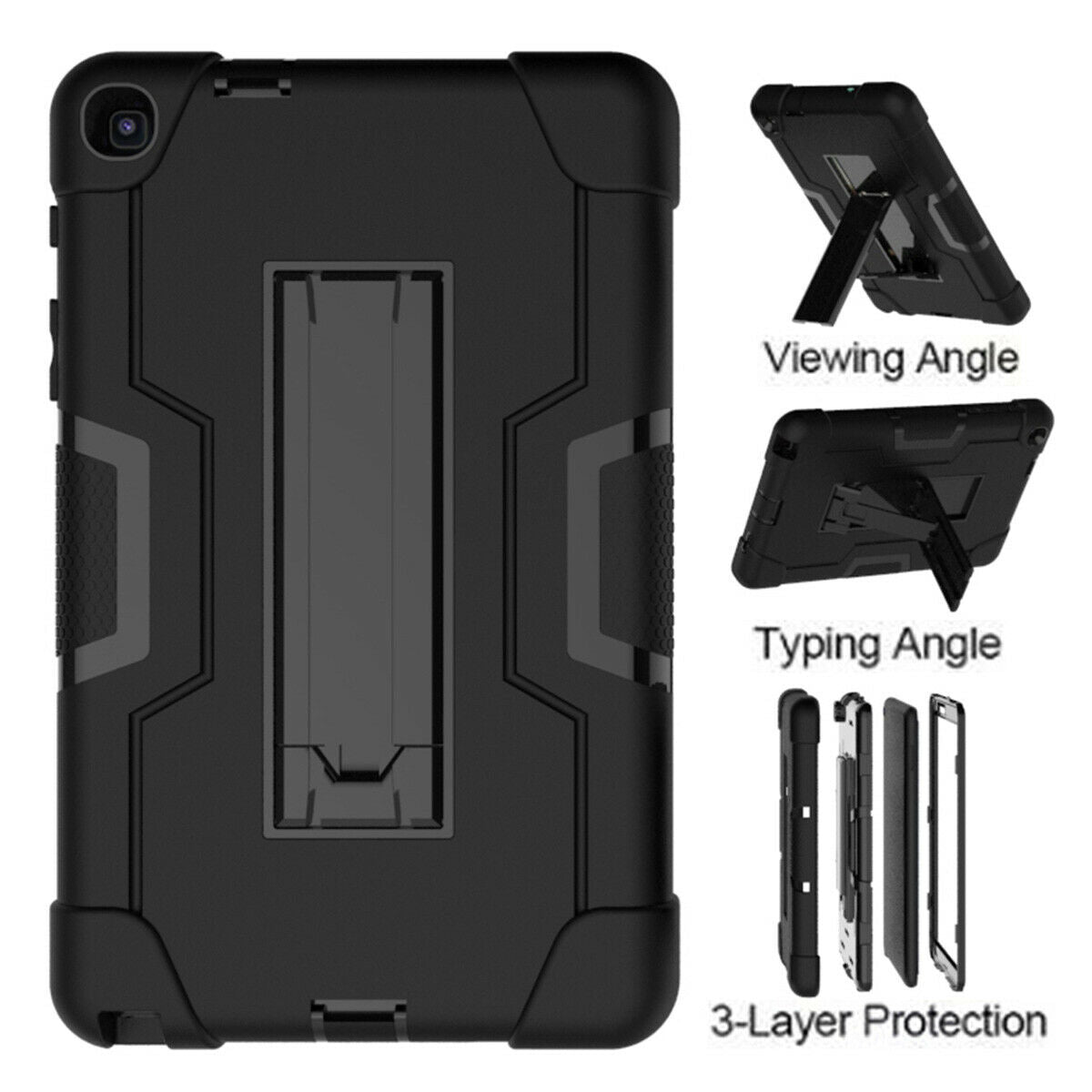 For Samsung Tab A 8.0 2019 SM-P200 P205 Military Hybrid Shockproof Stand Case