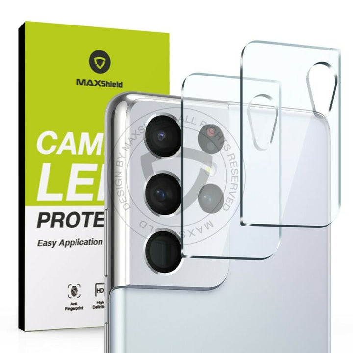 MAXSHIELD For Galaxy S21 Ultra Camera Lens Tempered Glass Screen Protector