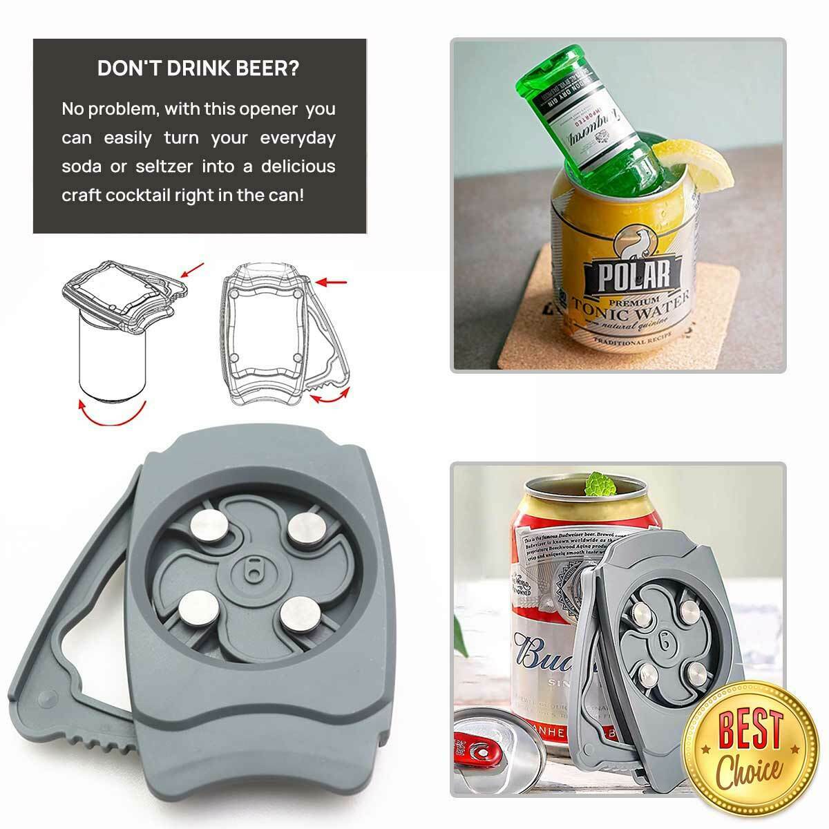 Beer Can Opener Topless Bottle Drink Opened Cola Juice Party Tool Kitchen Jar