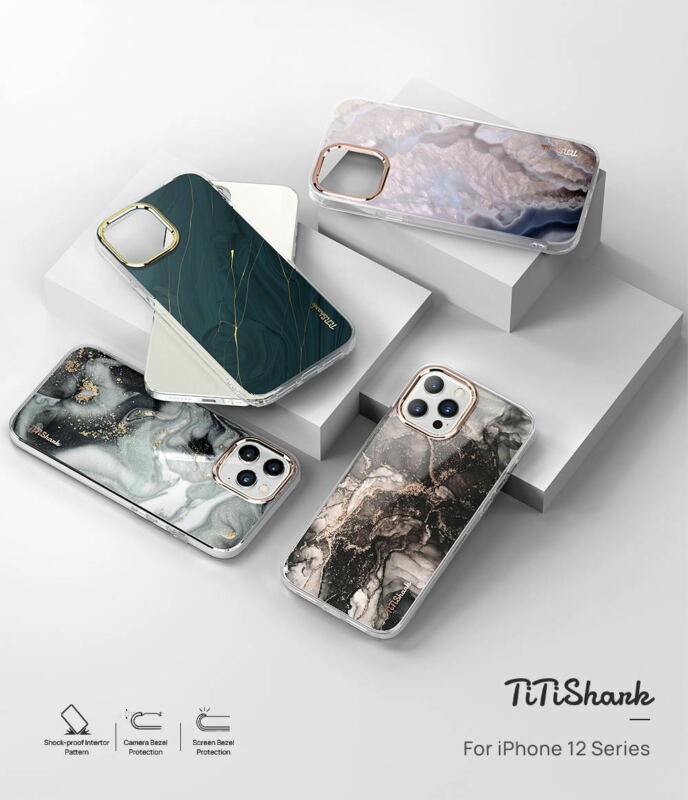 For Apple iPhone 12 6.1" Case Clear Slim Stylish Marble Shockproof Cover