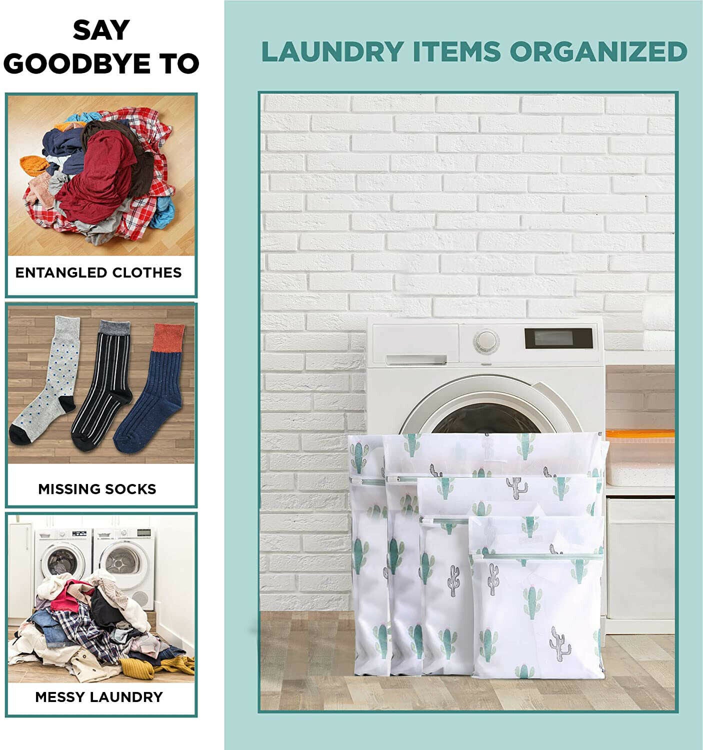 4PCS Cute Delicates Wash Bag Laundry Lingerie Bra Washing Pack Set Clothes Case