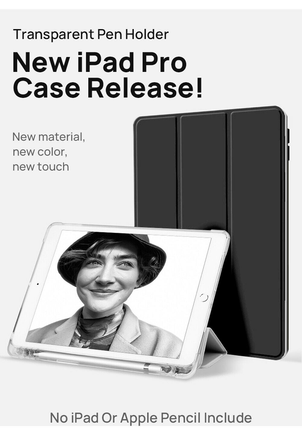 For Apple iPad Pro 12.9" 2021(5th Gen) Clear Case Shockproof Heavy Duty Cover