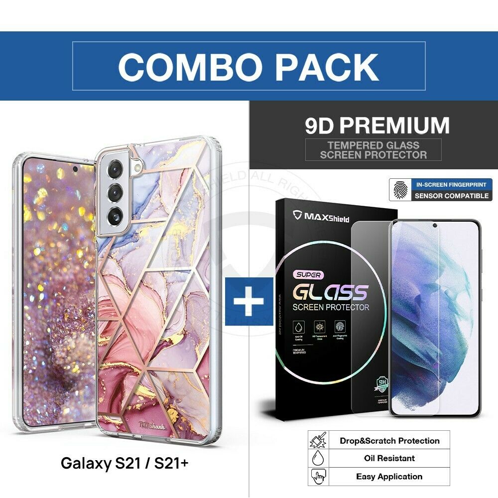 For Galaxy S21 FE  Case Clear Slim Marble Shockproof Cover