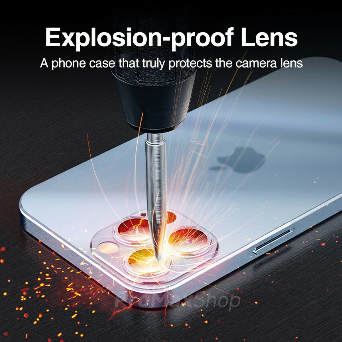 For iPhone 13 Pro Max Case 360° Shockproof Metal Plating Full Cover Protector