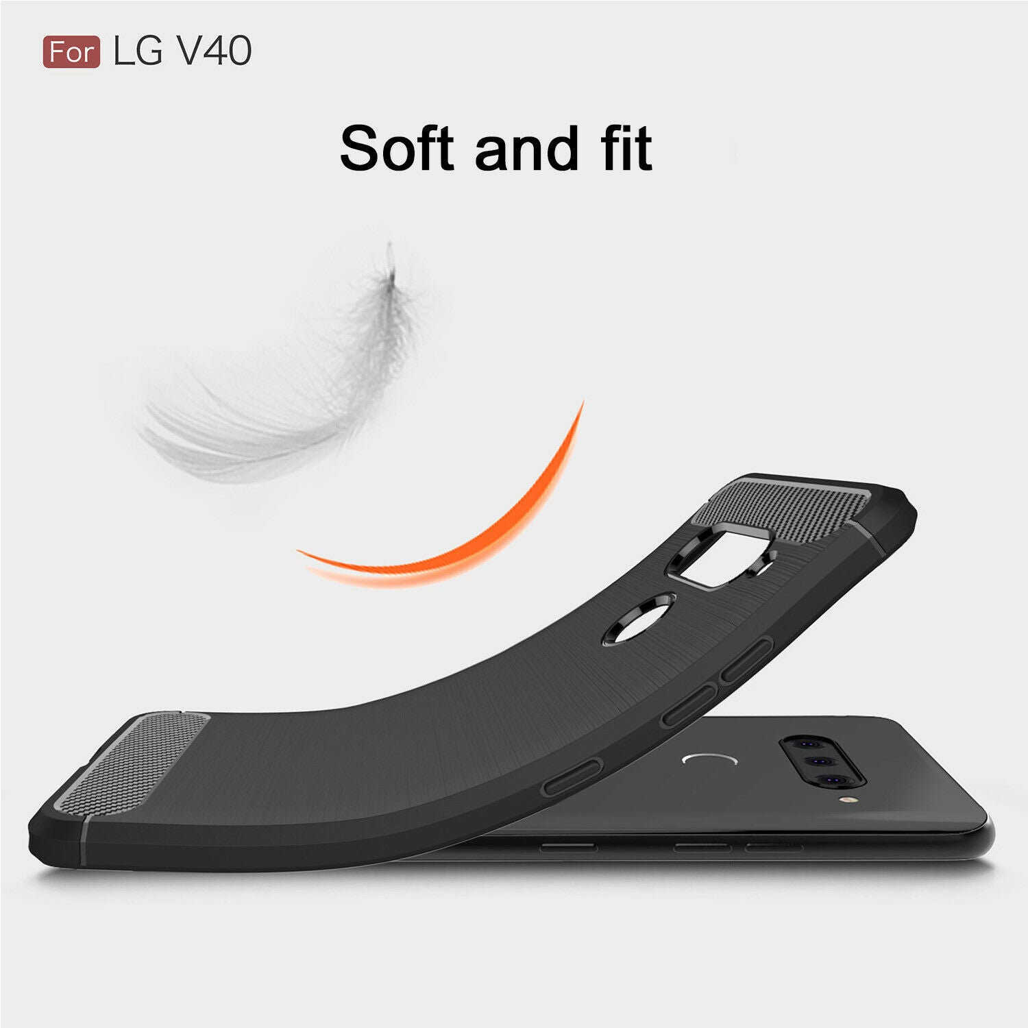 For LG V40 ThinQ Phone Case Soft TPU Rubber Shockproof Slim Cover