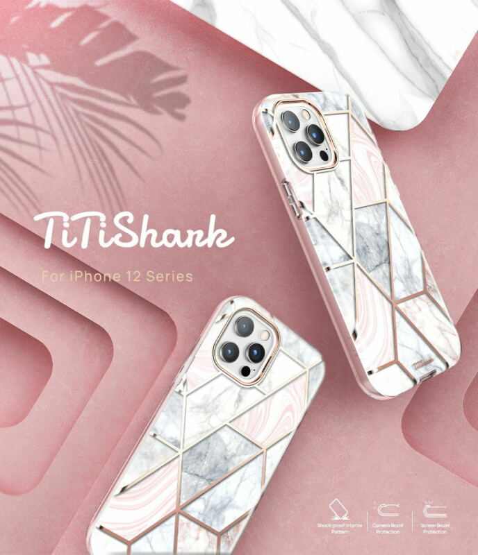 TiTiShark Full-Body Bumper Case + Screen Protector for iPhone 12 Mini