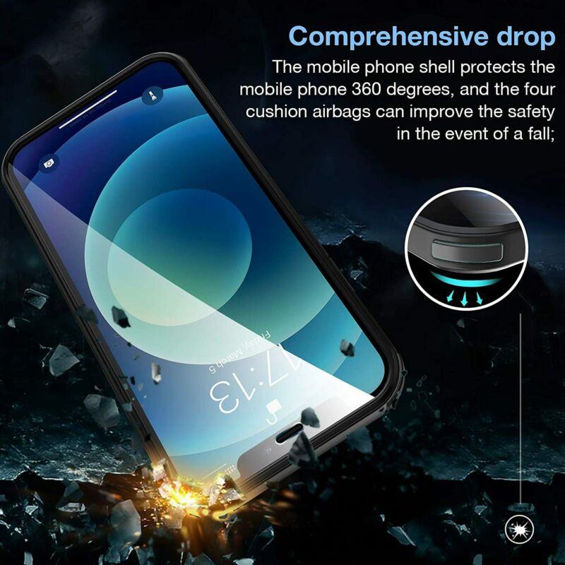For iPhone 13 Pro Max 12 11 Shockproof Heavy Duty Full Body Case Cover Glass